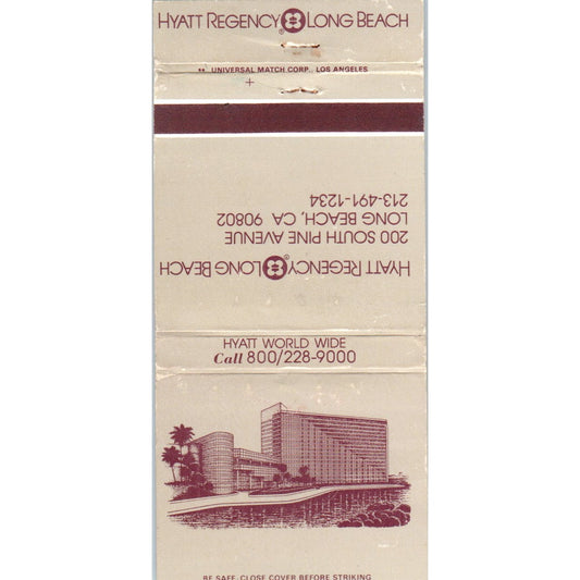 Hyatt Regency Long Beach CA Advertising Matchbook Cover MM10-3
