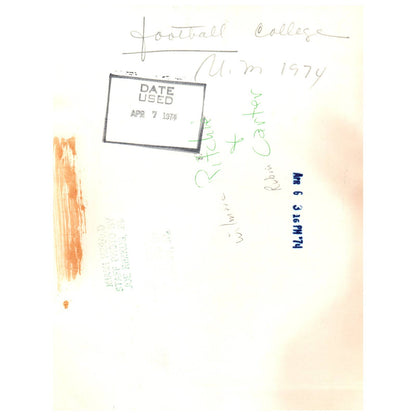 1974 Press Photo Football NCAA Miami Rubin Carter & Wilmore Ritchie 6x8" AD3