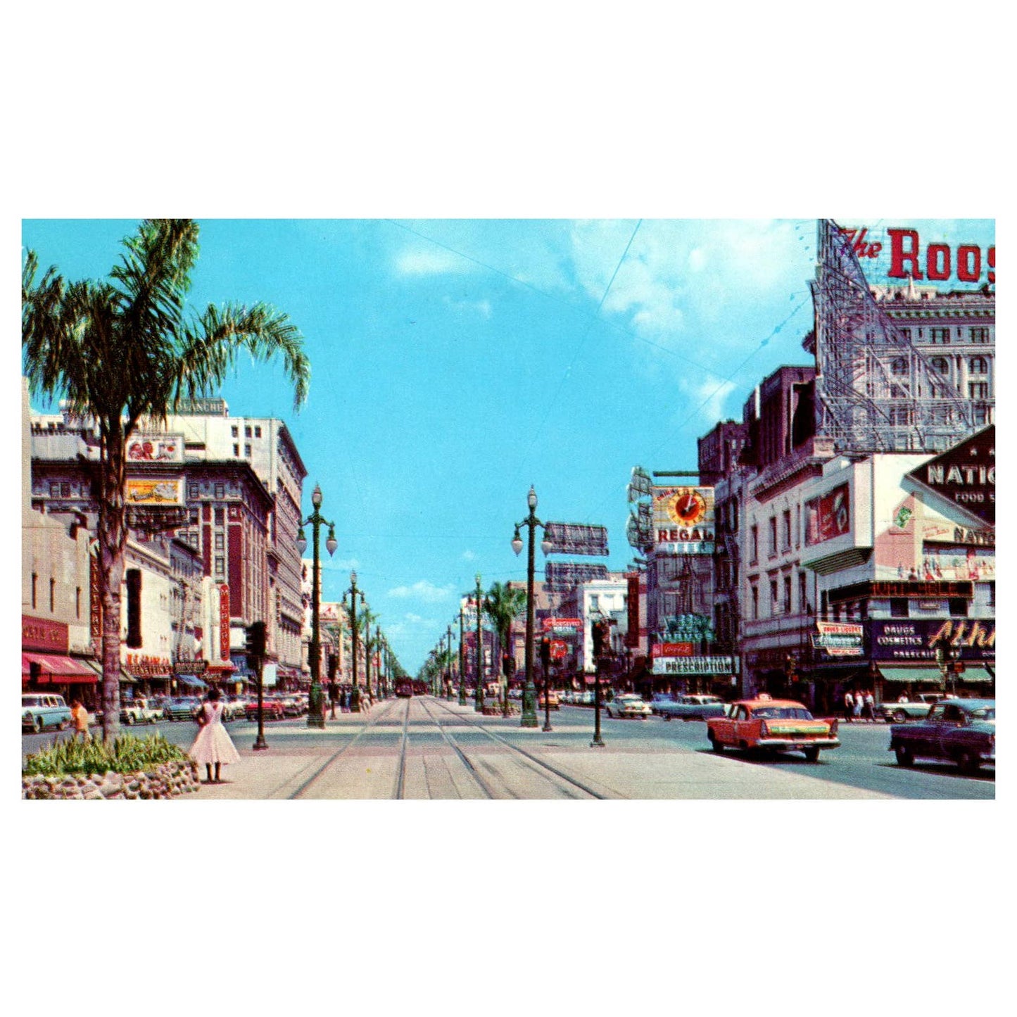 Vintage Postcard - Canal Street, New Orleans LA 1970 AD9