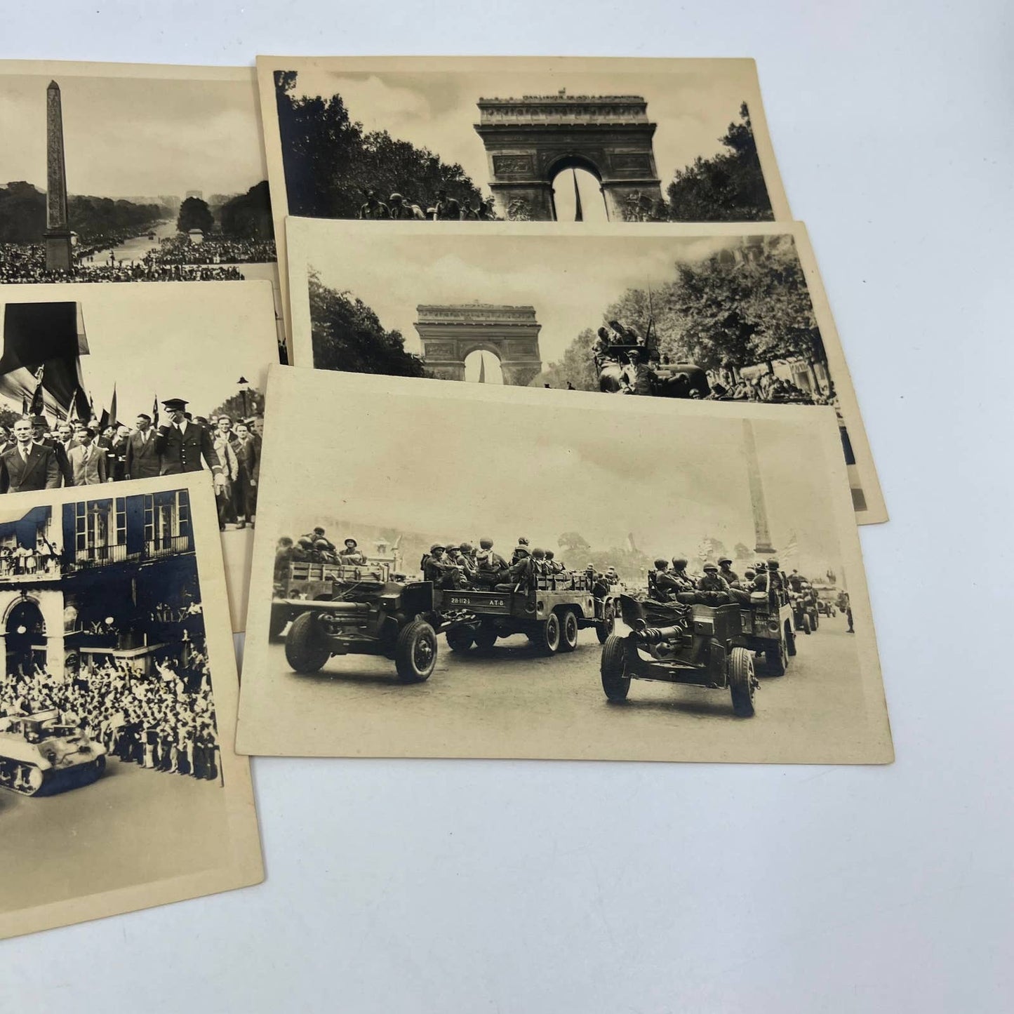 1944 WWII Lot 18 Liberation Of Paris Real Photo Postcards RPPC TG2