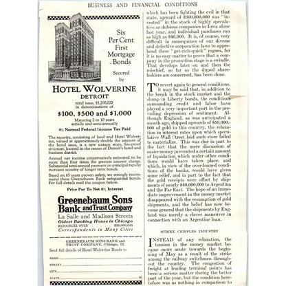 c1920 Harper's Magazine Ad - National Shawmut Bank of Boston TF6-1