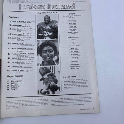 1982 May - Nebraska Huskers Illustrated Magazine-  Jim Hartung Steve Elliott TH7