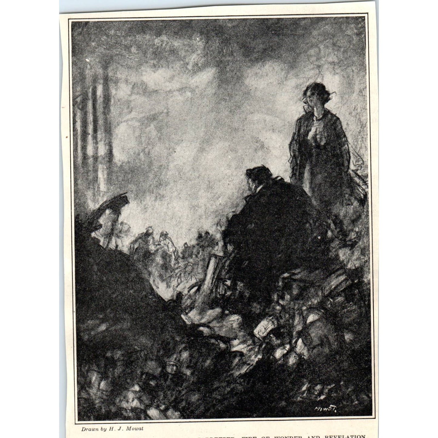 c1920 Harper's Print - H.J. Mowat It Was a Dreame Fire to Mr. Cardeezer SF3-1