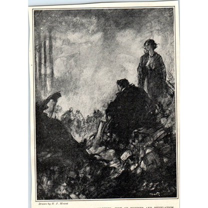 c1920 Harper's Print - H.J. Mowat It Was a Dreame Fire to Mr. Cardeezer SF3-1