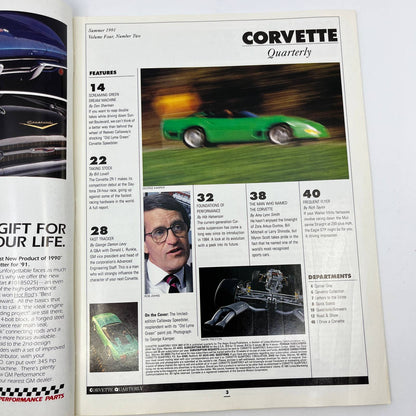 1991 Summer - Corvette Quarterly Magazine SCREAMING GREEN DREAM MACHINE TG1