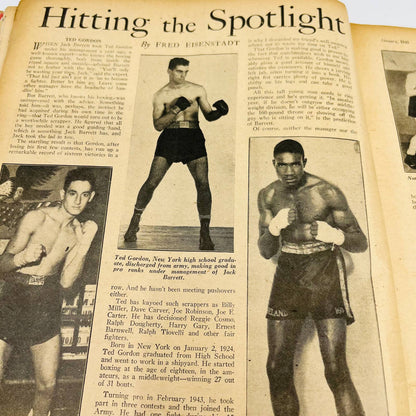 1945 Jan - The Ring Boxing Magazine – Benny Leonard Cover WWII Leonard-White TA5