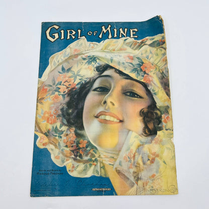 1917 Sheet Music Girl of Mine Harold Freeman M1