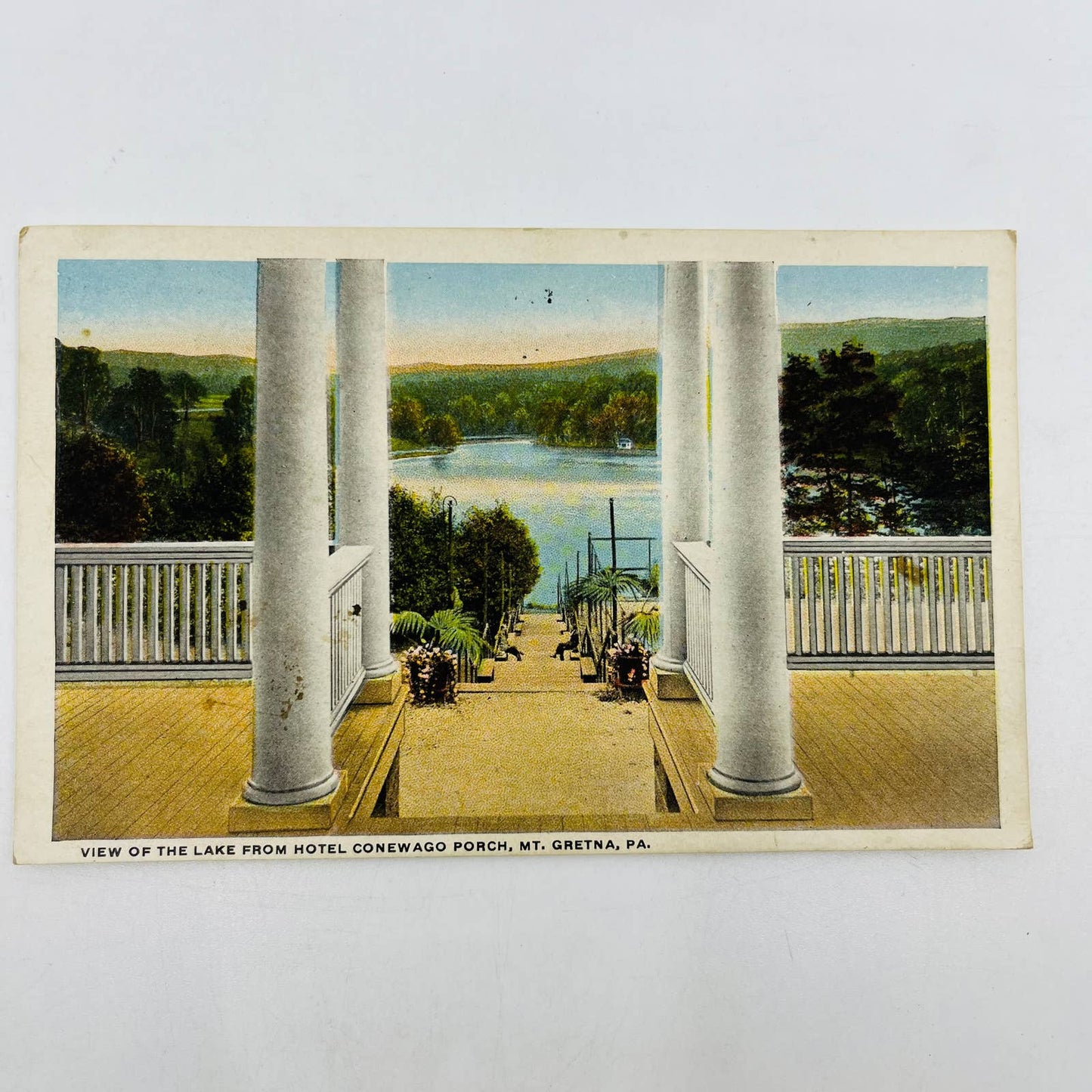 1919 View of the Lake From Hotel Conewago Porch Mt. Gretna PA PA3
