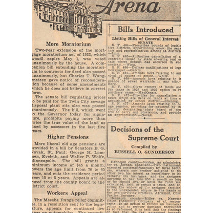 1935 Minneapolis Journal Newspaper Ad Fleetman & Curme Treebarks Shoes FL5-5