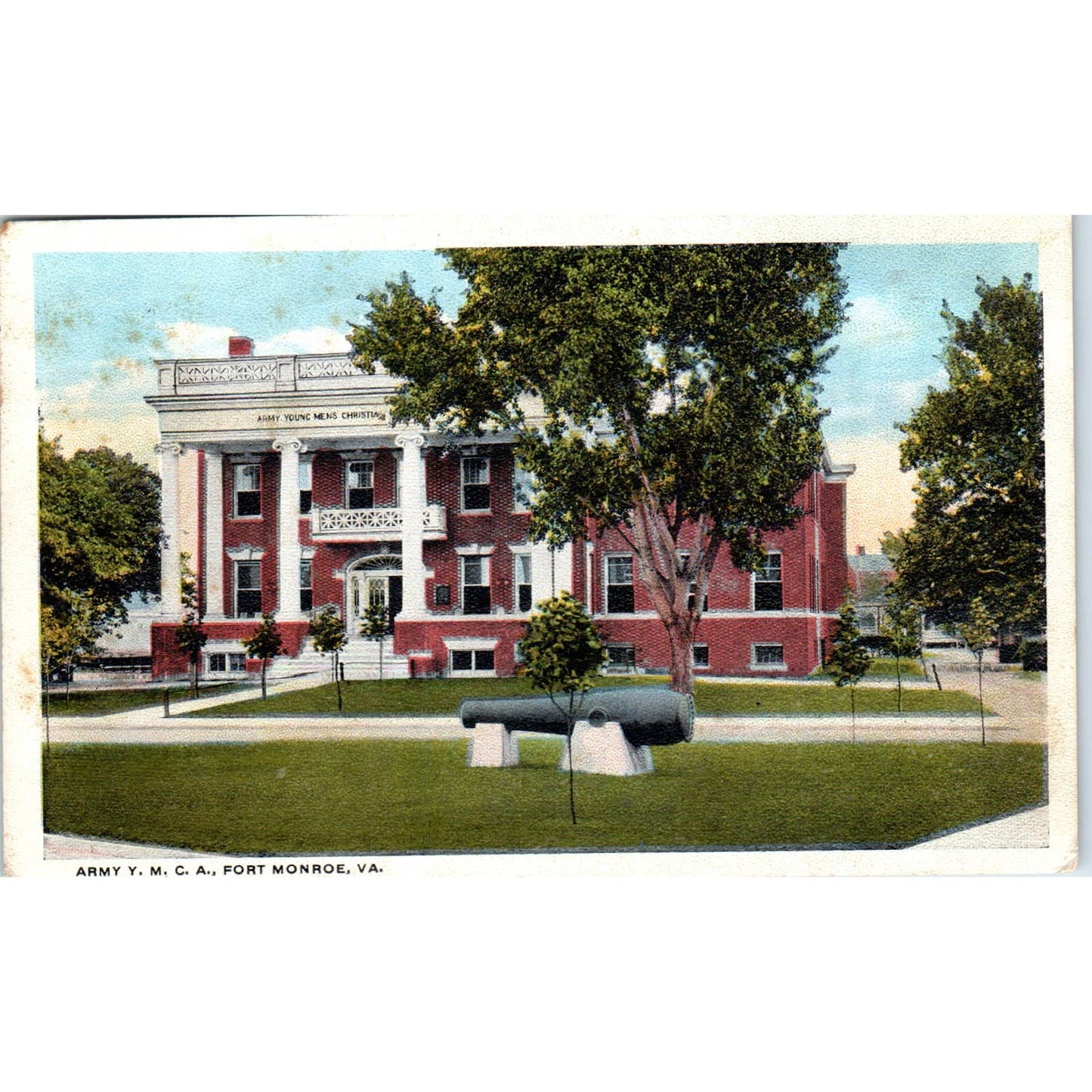 Army YMCA Fort Monroe Virginia 1938 - Original Postcard TJ7-RP1