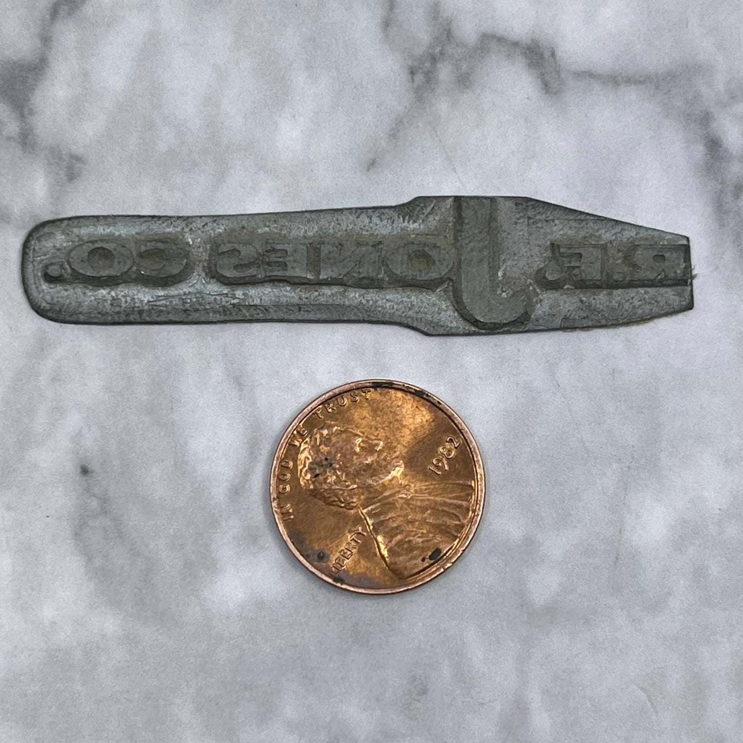 Vintage Printing Letterpress Printers Block Plate R.F. Jones Co. SE823