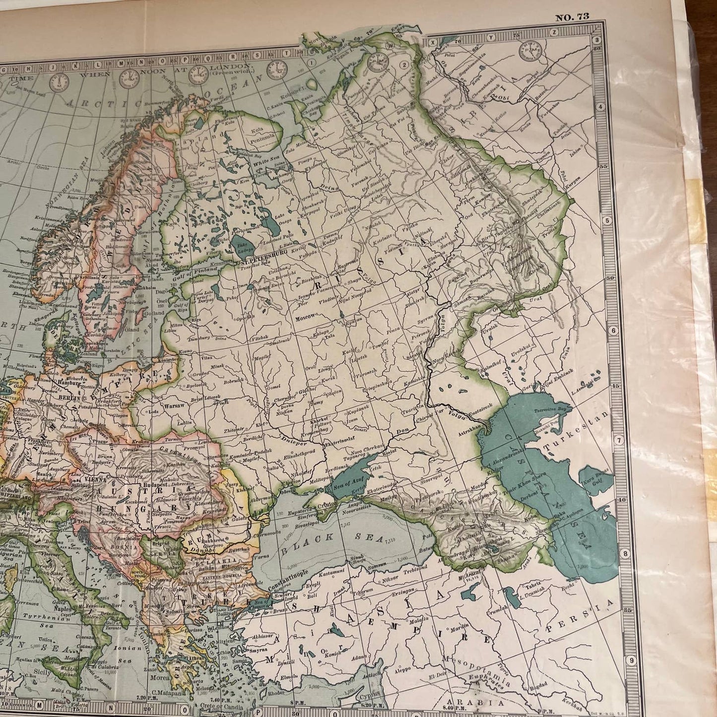 Antique 1897 The Century Atlas Map of EUROPE PRE WWI Engraved 12.5 x 17” FL5