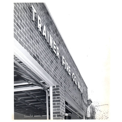 c1960 Original Press Photo Trainer Fire Co Building Firefighting AE1