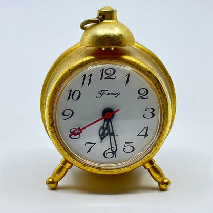 Vintage Fancy Mechanical Mini Clock Gold SD3
