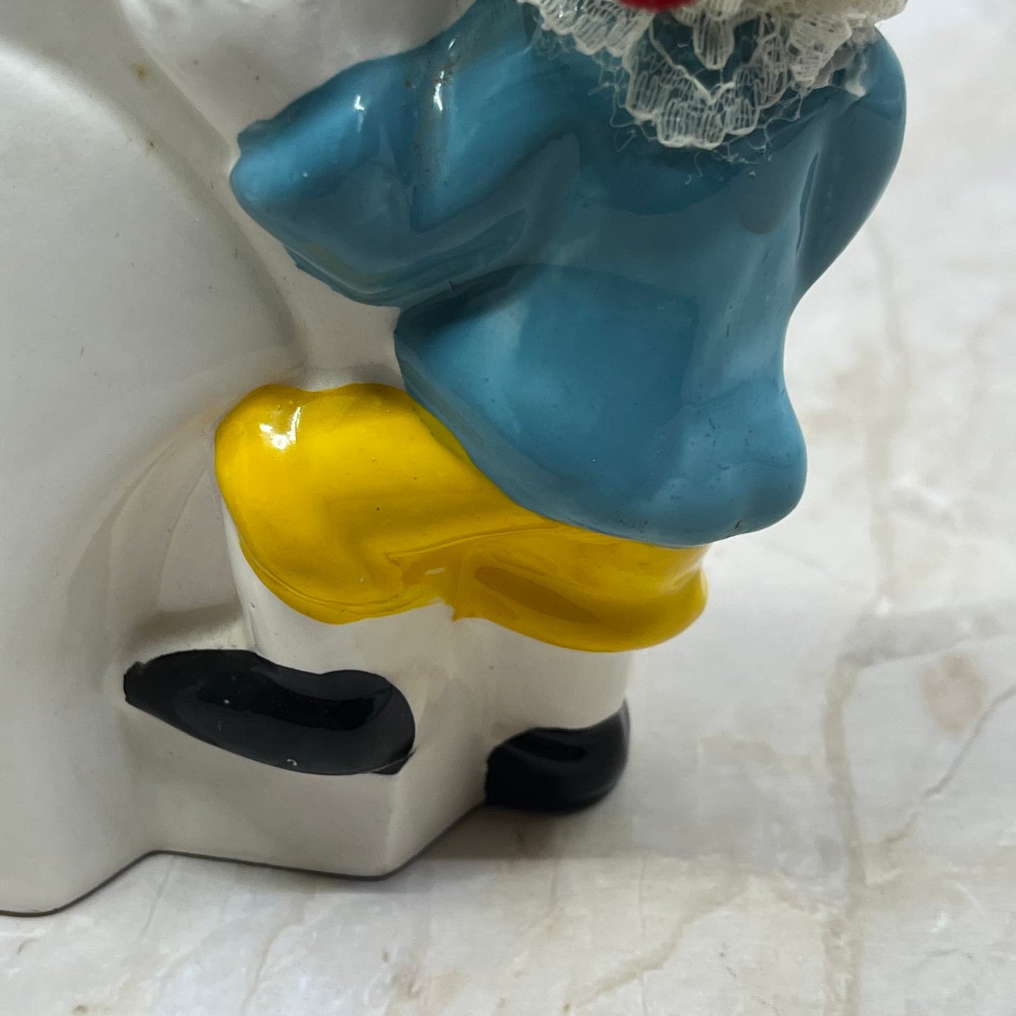 1980s Ceramic Clown Picture Frame Holder (New York) 3x5" Pics Manhattan P.C. TE5