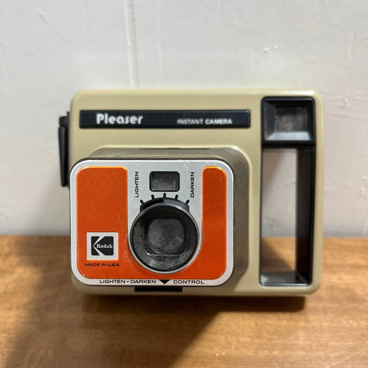 Vintage 1970s Brown Orange Kodak Pleaser Instant Camera Photo Photography Camera