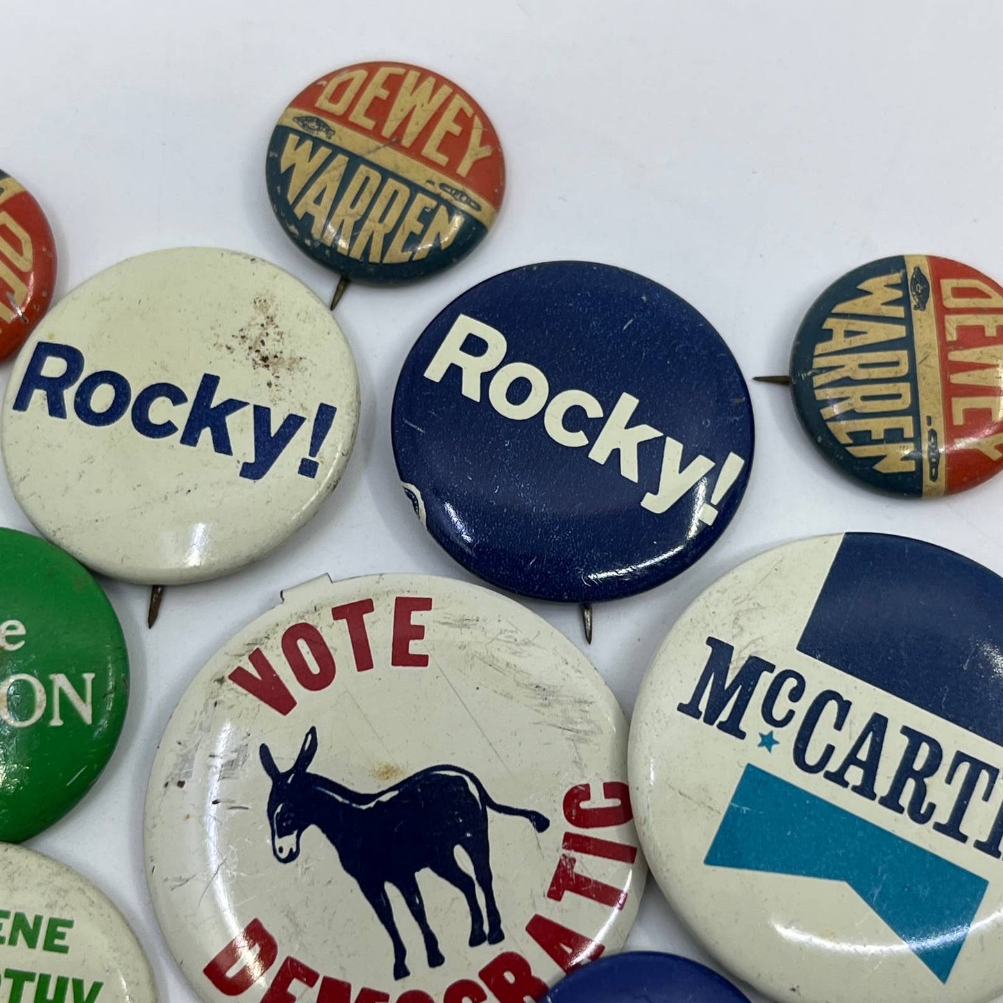 Lot of 14 Vintage Political Campaign Celluloid Pinback Buttons SE1