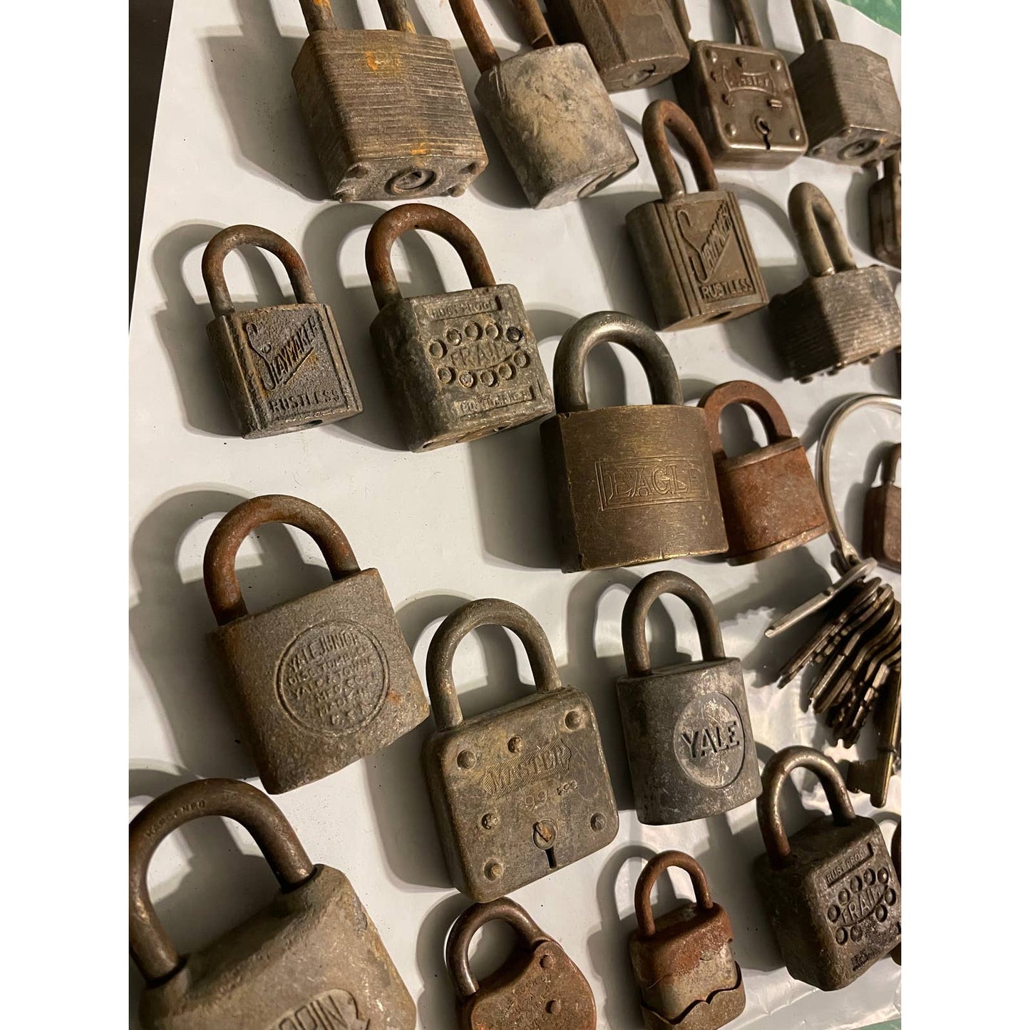 Vintage and Antique Lock Collection with Mismatched Keys