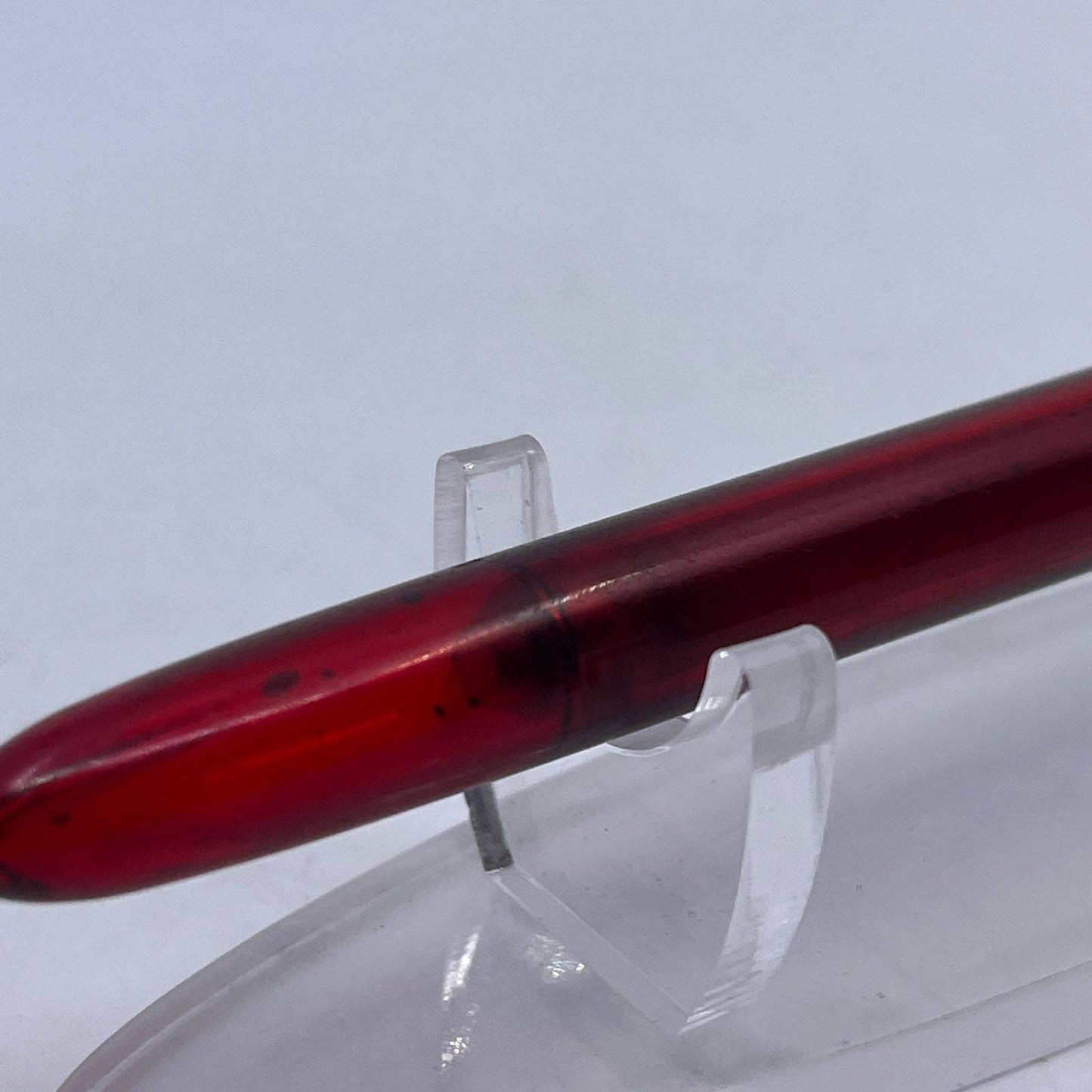 Sheaffer Opaque Red & SILVER COLOR 304 Nib Fountain Pen SE1