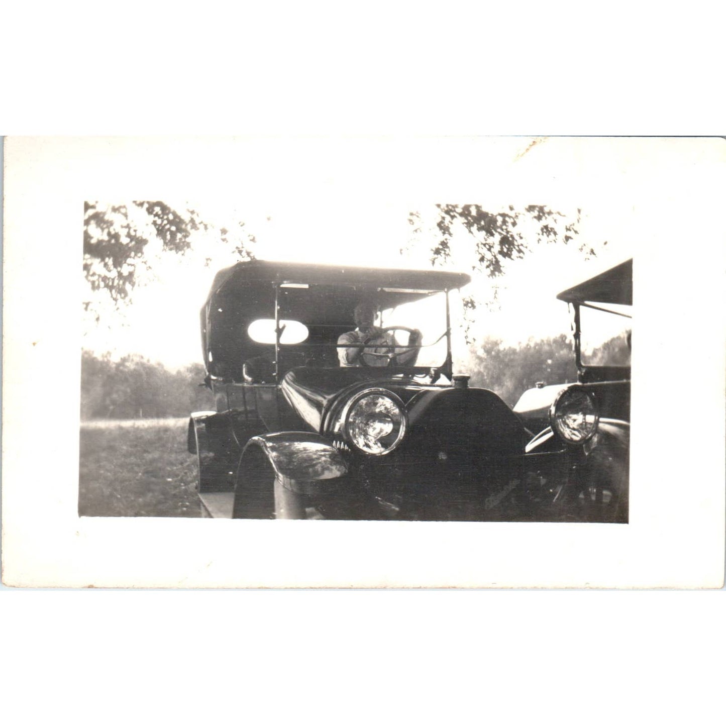 Antique RPPC Postcard Early Automobile Motor Car Closeup EA3