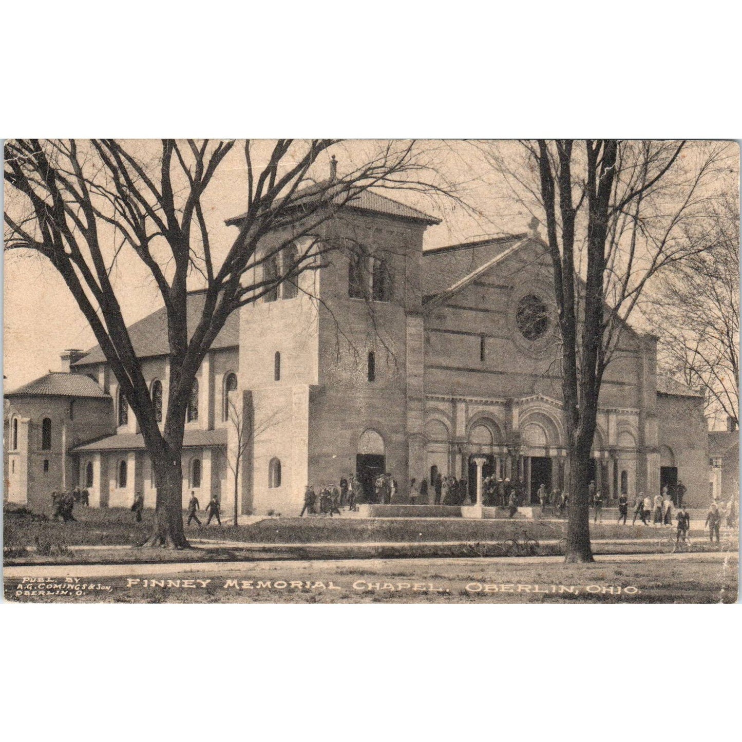 c1910 Postcard Finney Memorial Chapel Oberlin Ohio TD9