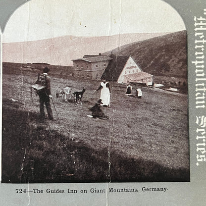 The Guides Inn on Giant Mountains Germany Antique Stereoview Card H2-4