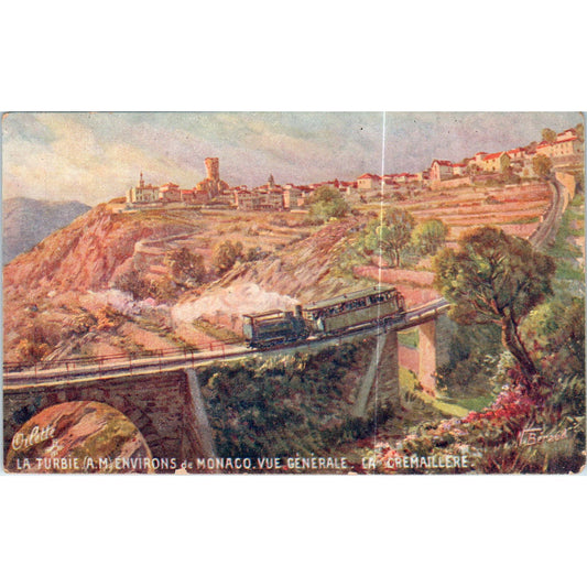 La Turbie A.M. Environs de Monaco Vue Generale Raphael Tuck Postcard P3-2