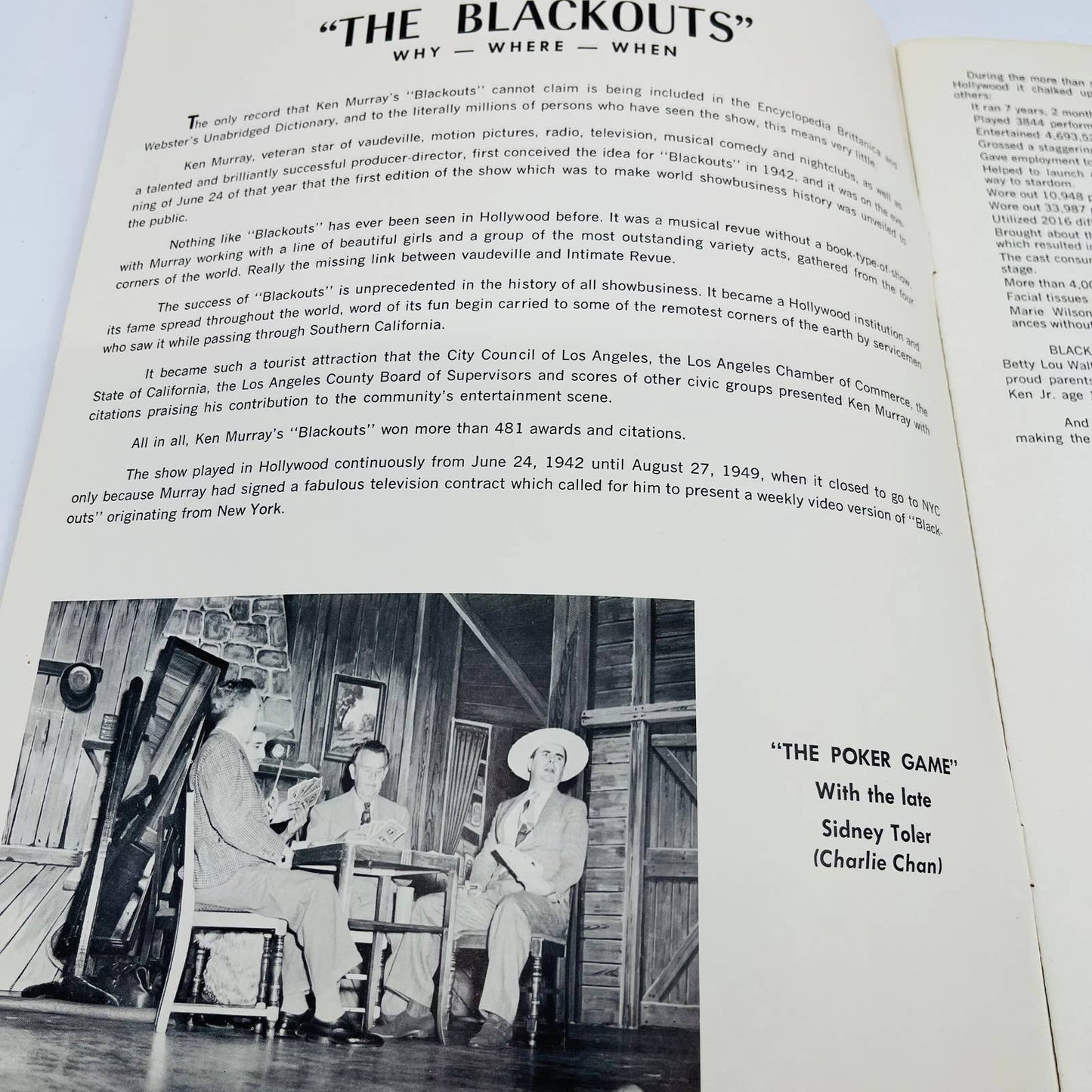 Ken Murray's Blackouts of 1959 Souvenir Program TA8