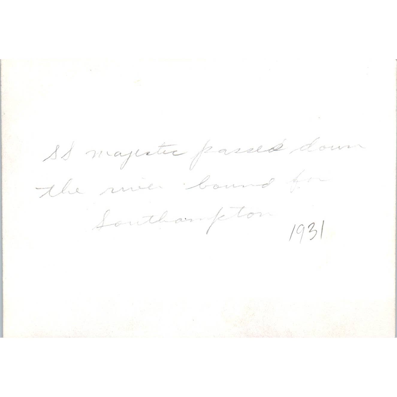 c1930 Original Photo S.S. Majestic Steamship on River in Southampton 3x4 TJ9-PG7