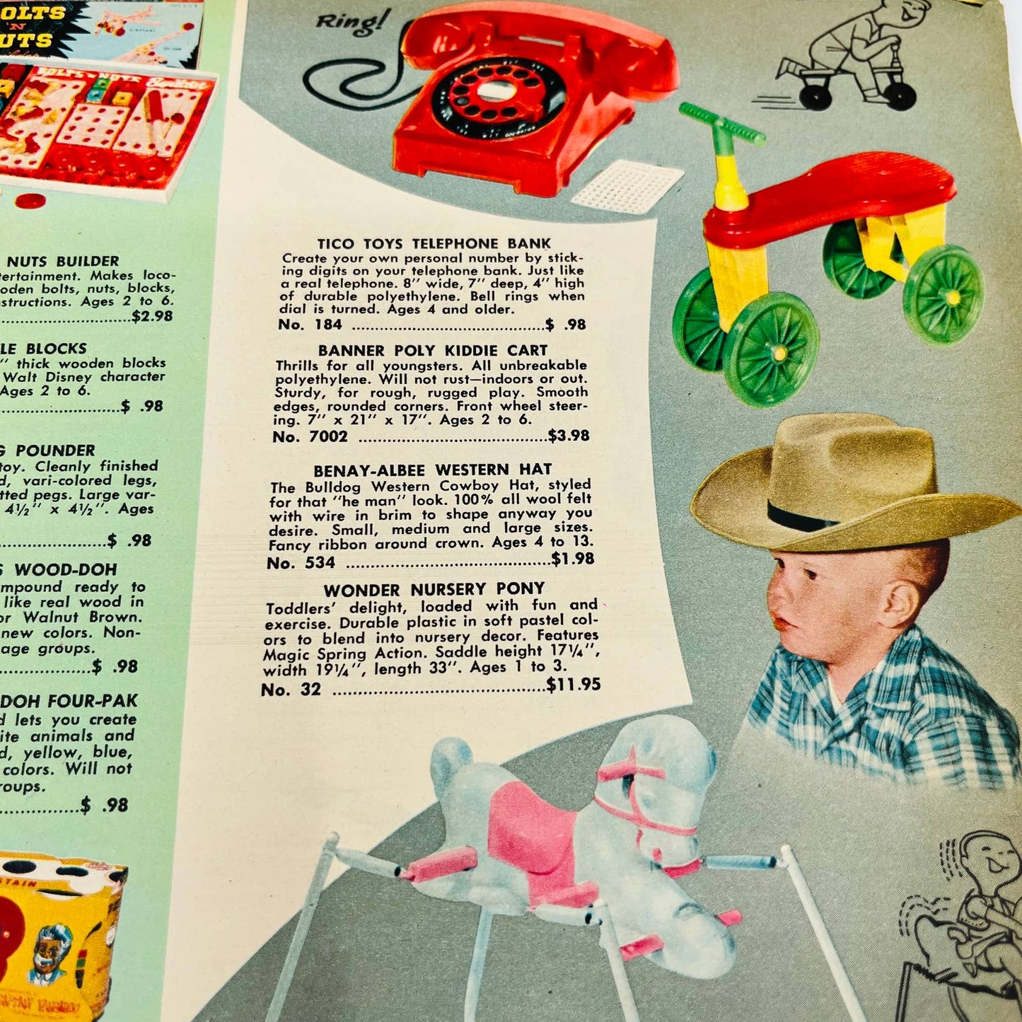1959 CHRISTMAS TOY CATALOG Glaser’s Juvenile Furniture & Toys Baltimore MD BA3