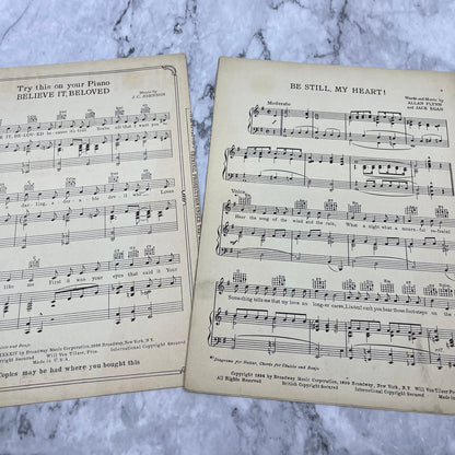 1934 "Be Still My Heart" by Flynn & Egan Sheet Music V41-3