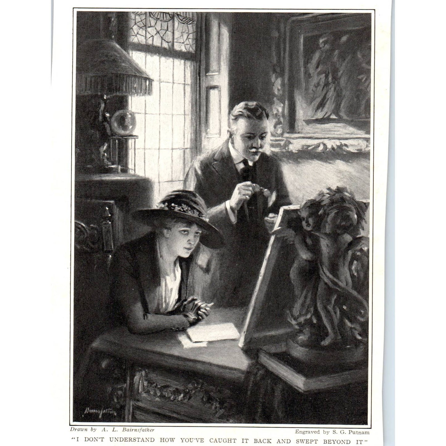 c1920 Harper's Print I Don't Understand How You've Caught It Back... TD8-H1