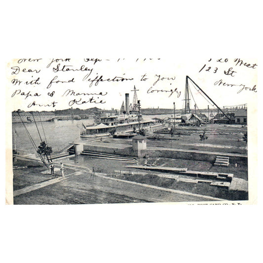 View of Navy Yard Brooklyn NY 1905 - Original Postcard TJ8-5