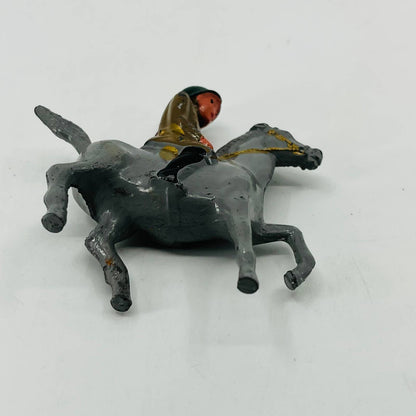 Antique WWI US Mounted Soldier Horseback Lead Toy SB5