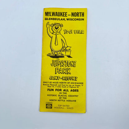 1970s Milwaukee Glenbeulah WI Yogi Bear Jellystone Park Brochure Fold Out SC6