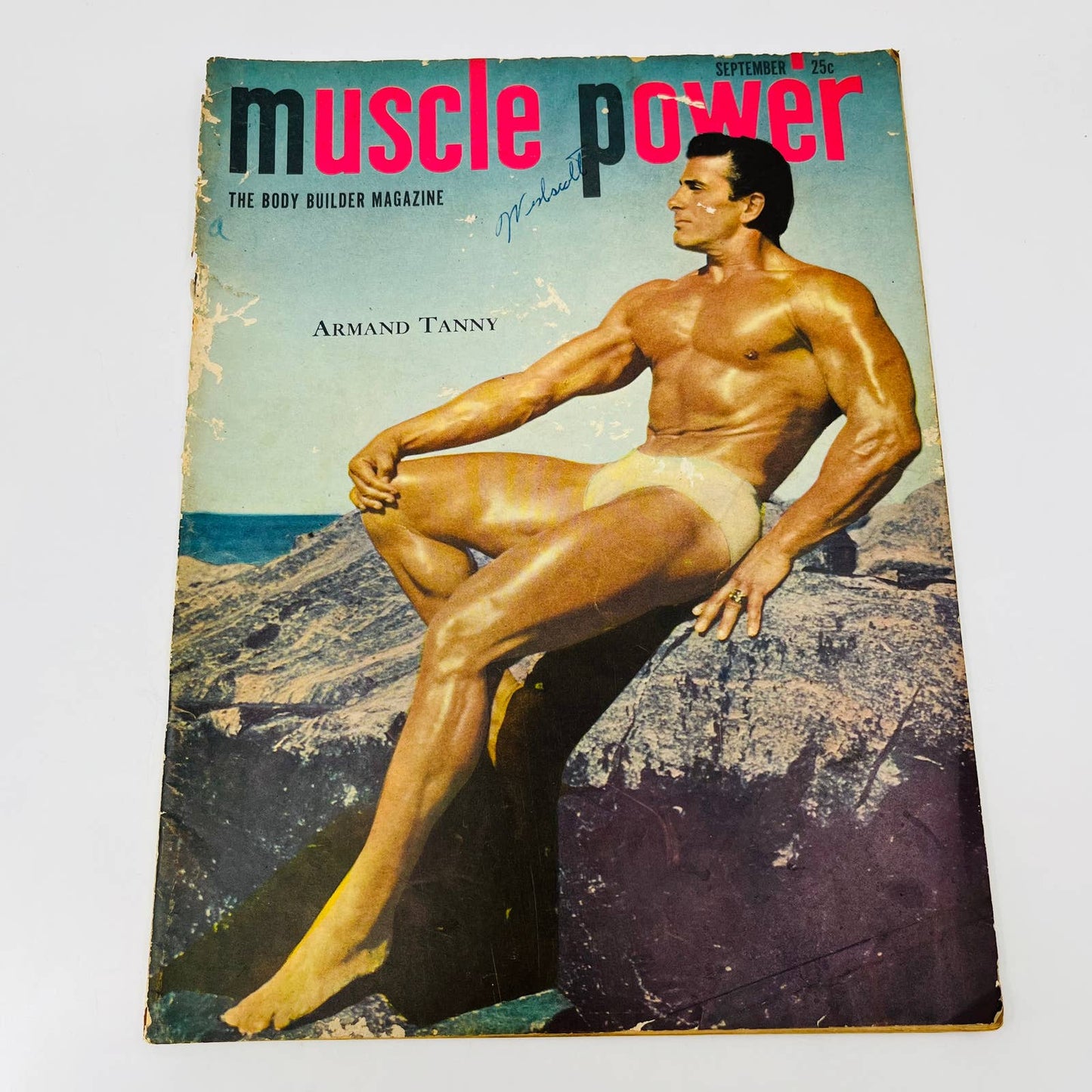 MUSCLE POWER Sept 1949 Body Building Magazine Armand Tanny Mr. America BA2