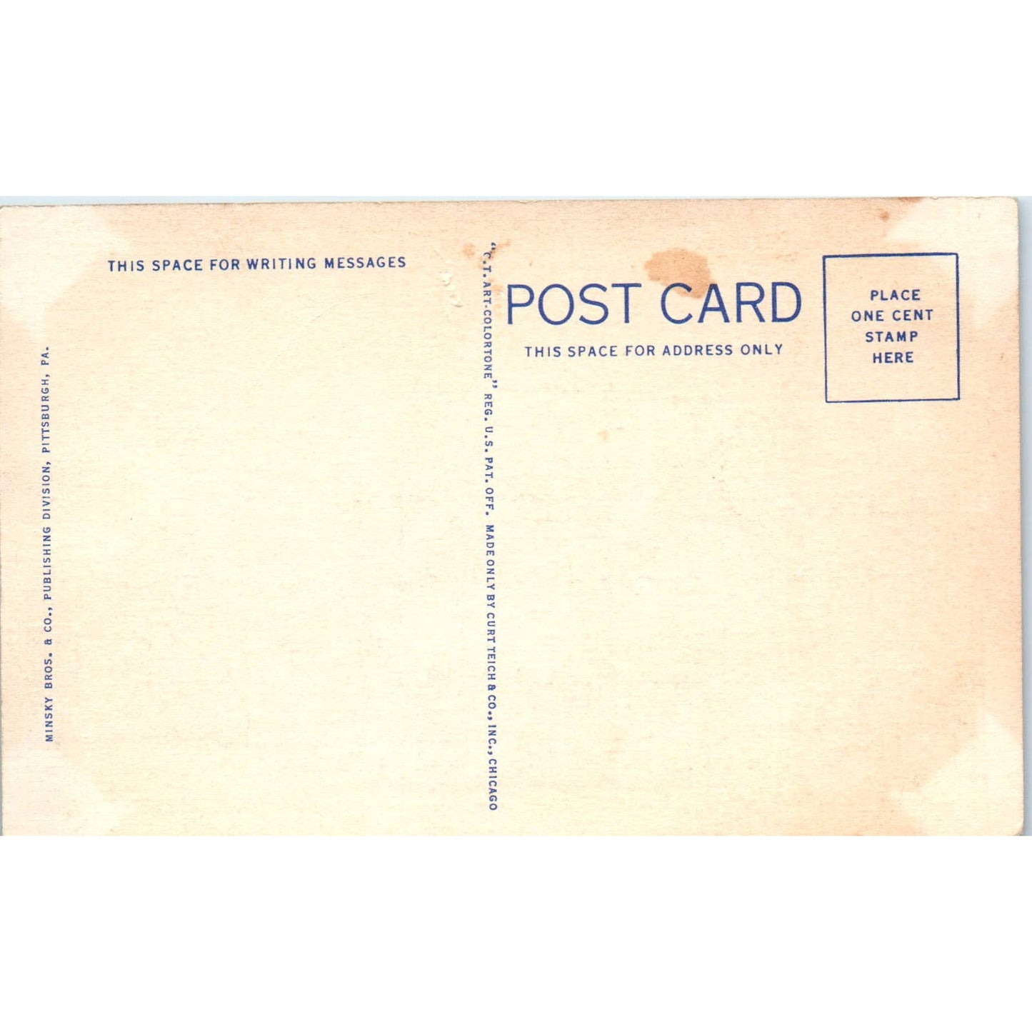 Vintage Postcard Fort Necessity Museum East of Uniontown PA TD9-P1