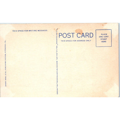 Vintage Postcard Fort Necessity Museum East of Uniontown PA TD9-P1