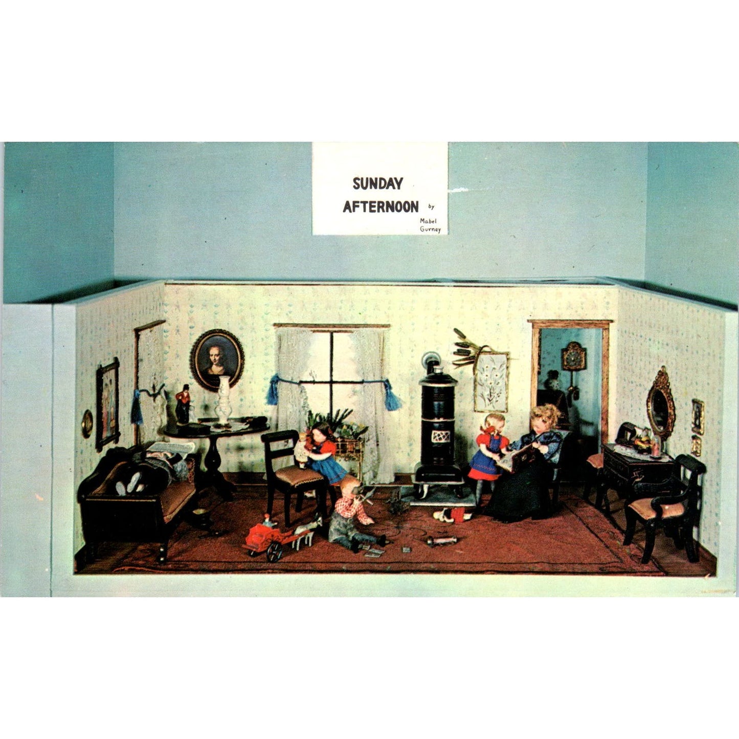 Game Lodge Doll House Mabel D. Gurney Collection Custer SD Original Postcard PB7