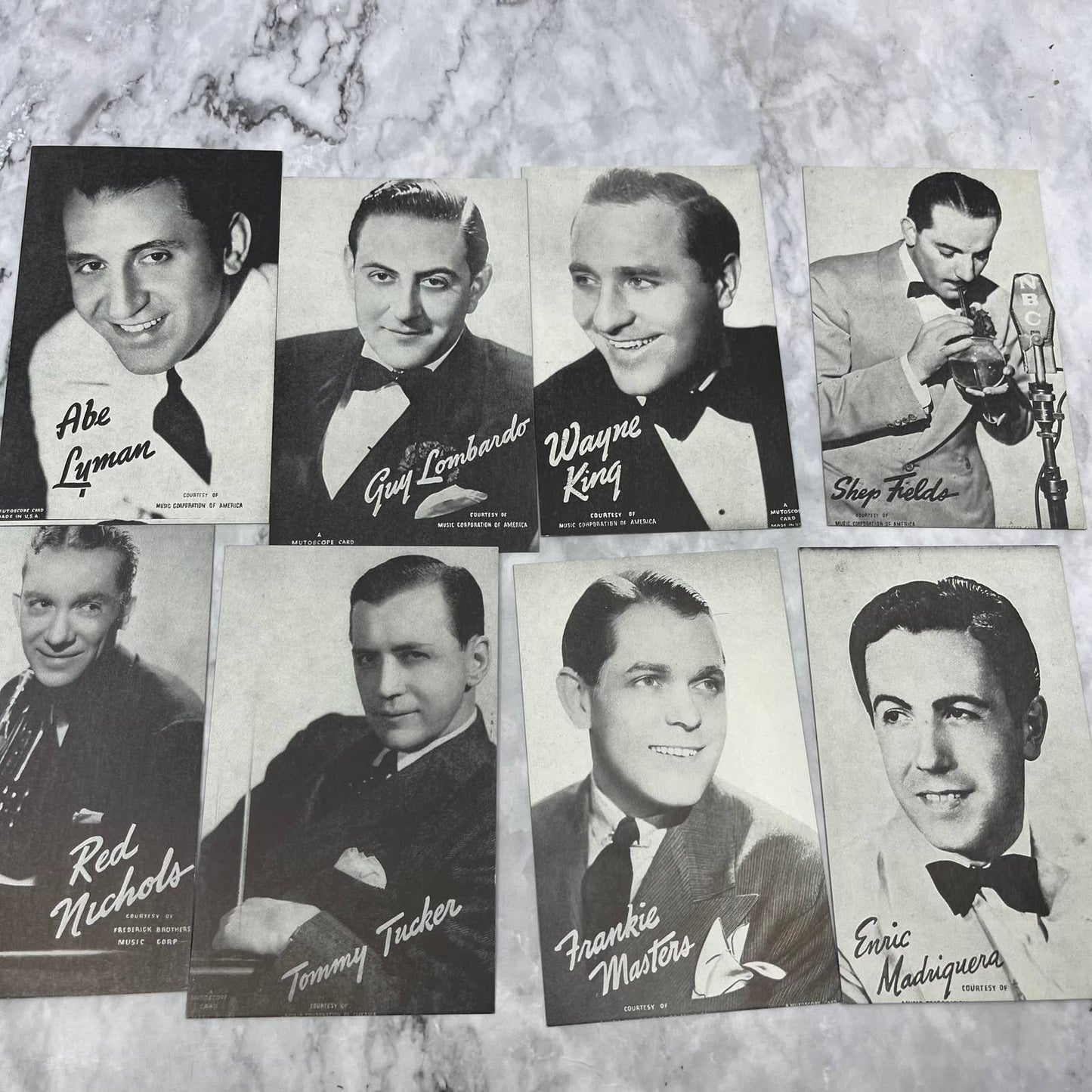 Huge Lot of 31 Mutoscope Postcards: Musician Band Leaders of the 30s/40s TD8