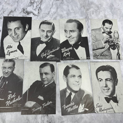 Huge Lot of 31 Mutoscope Postcards: Musician Band Leaders of the 30s/40s TD8