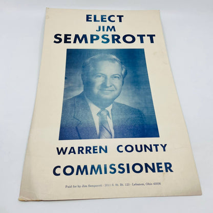 1984 Jim Sempsrott Warren County Commissioner Ohio Political Poster 10x16” FL1