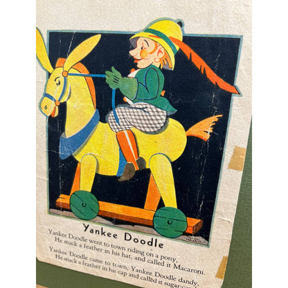 1935 Print Yankee Doodle Matted Tiny Tots Favorite Mother Goose 7x9 TH1