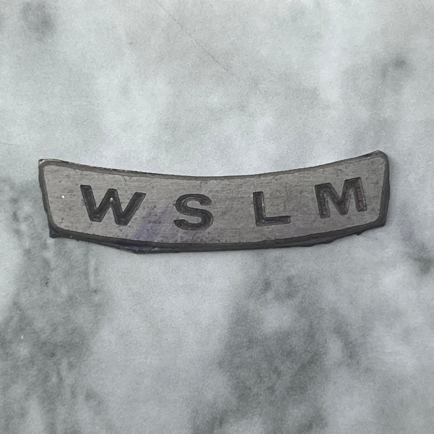 Vintage Letterpress Printers Block Plate TV Radio Call Letters WSLM SE842