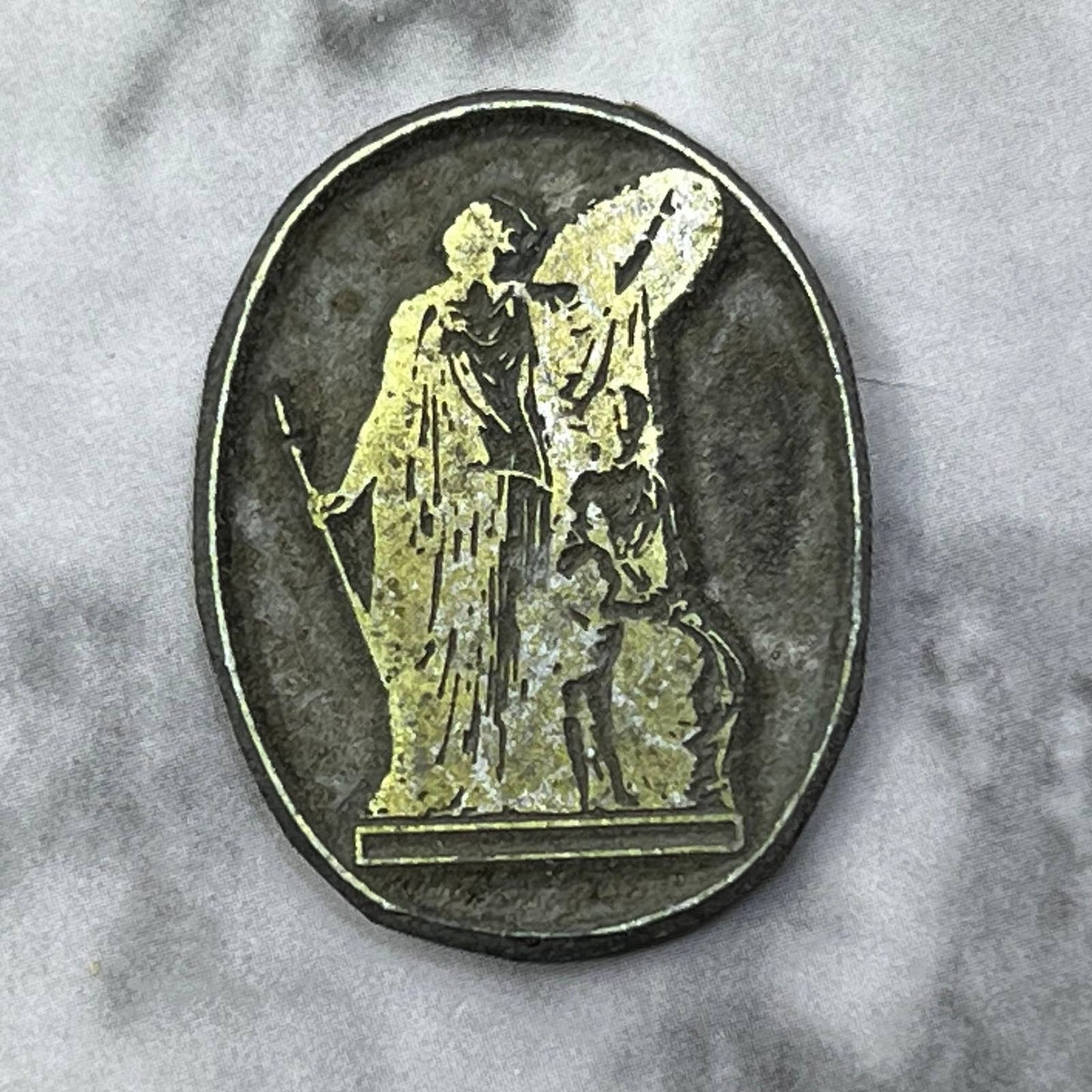 Vintage Letterpress Printers Block Plate Holy Family Jesus Mary Joseph SE834