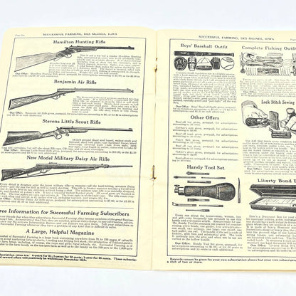 1919 Successful Farming Magazine Reward Book Catalog Magazine Sales AB7
