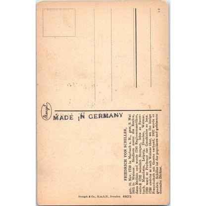 Friedrich Von Schiller Sketch Germany Stengel c1910 Original Postcard TK1-23