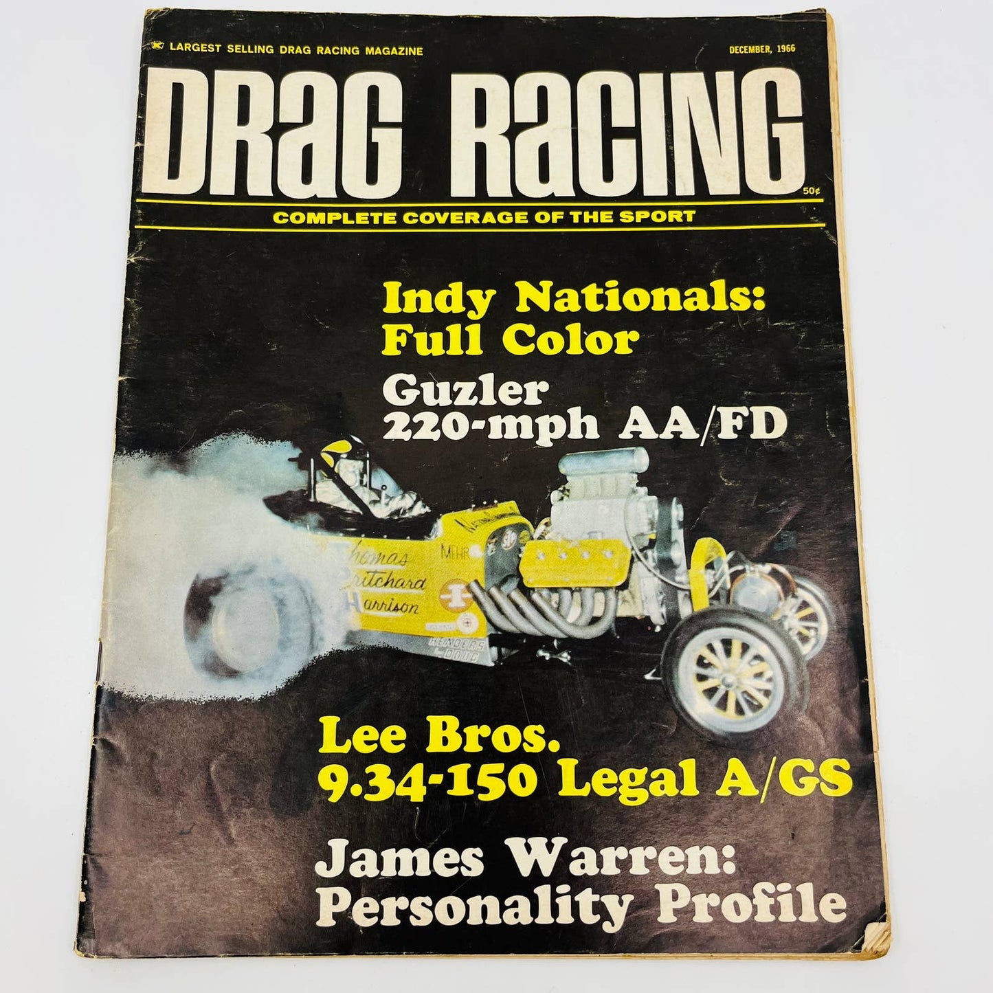 Dec 1966 Drag Racing Magazine Indy Nationals Guzzler Lee Bros James Warren BA1