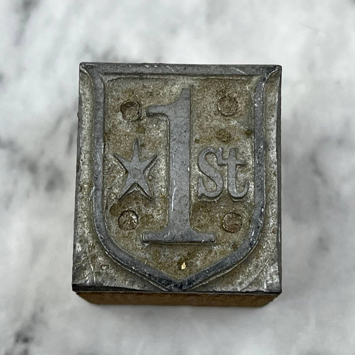VTG Printing Letterpress Printers Block Plate 1st National Bank Edina MN TJ511