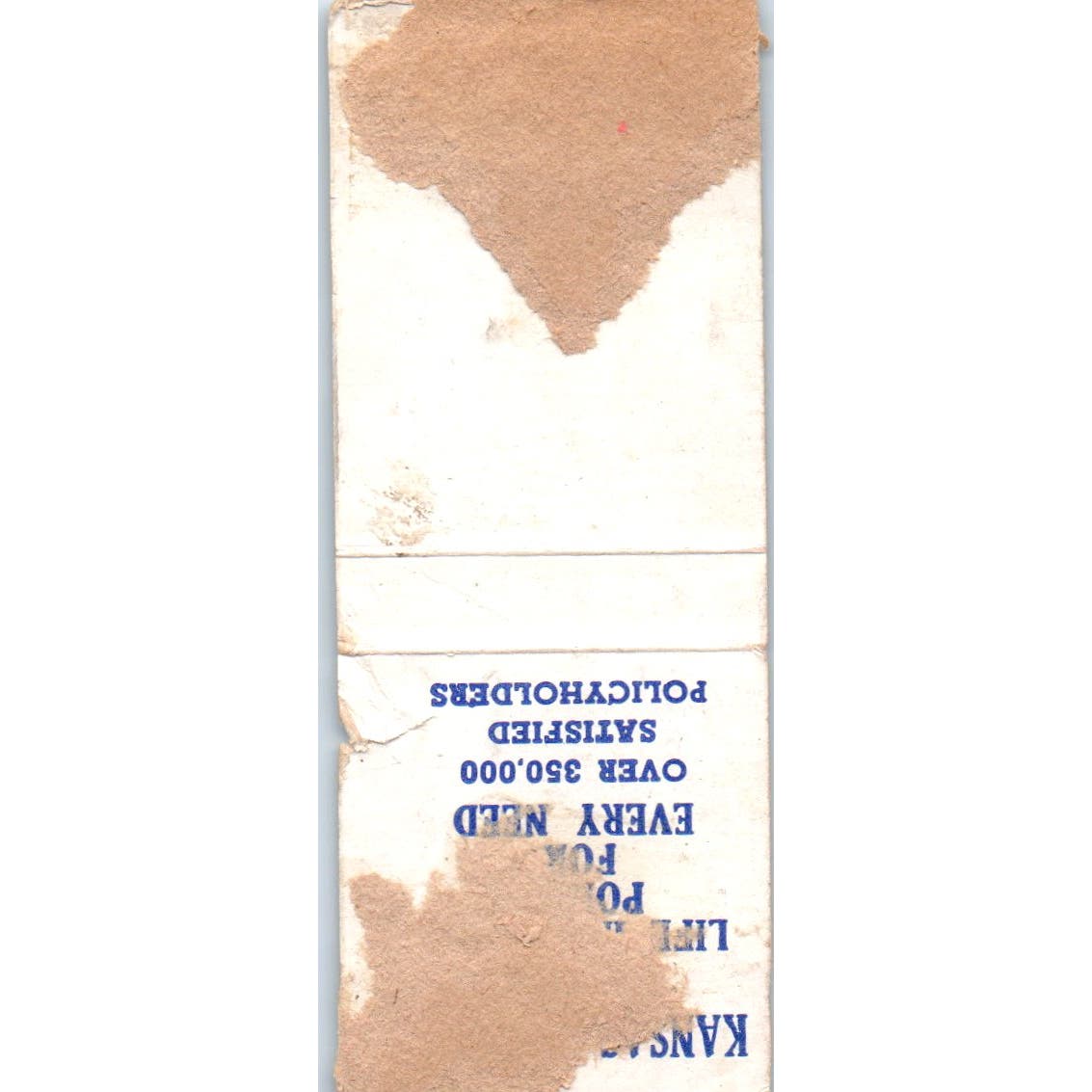 Kansas City Life Ins. Co. Kansas City MO Advertising Matchbook Cover SA9-M2